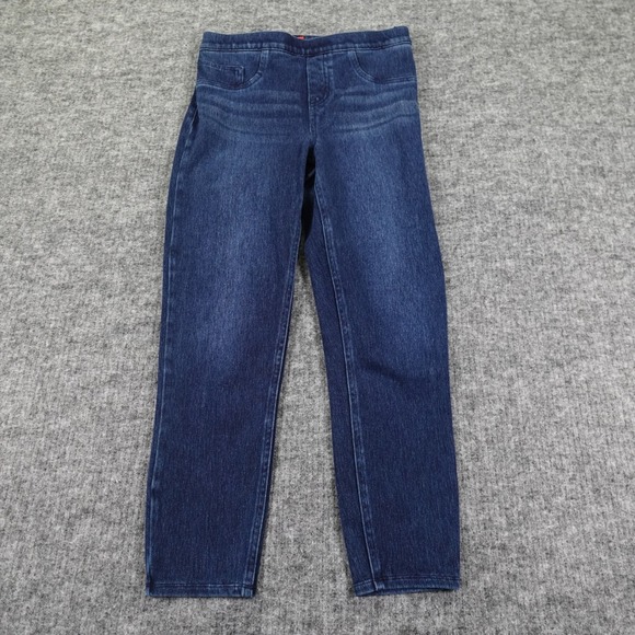 Spanx Leggings Womens Medium Petite Blue Jean-ish Ankle Pull On Stretch Casual - Picture 1 of 9